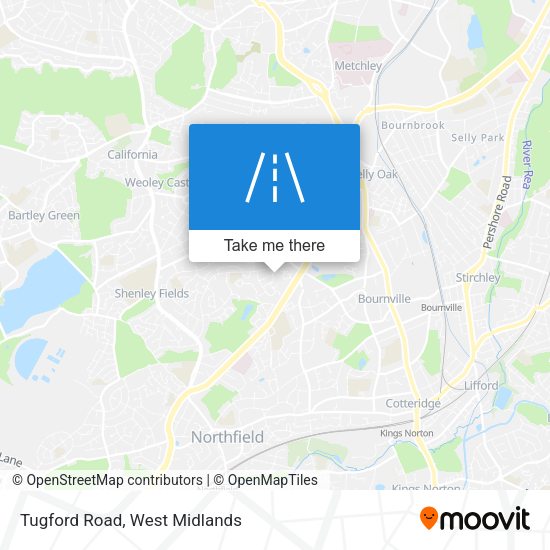 Tugford Road map