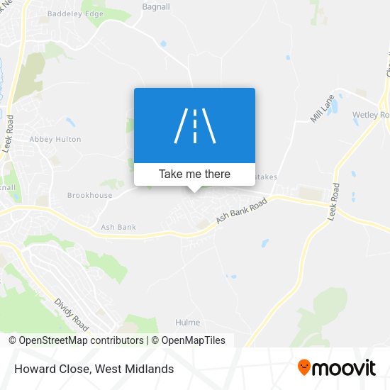 Howard Close map