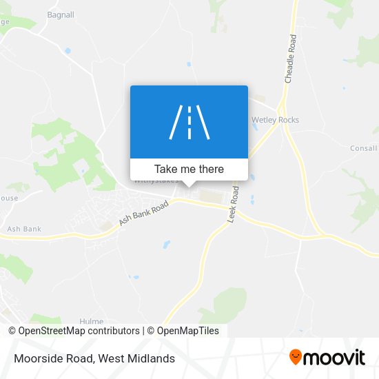 Moorside Road map