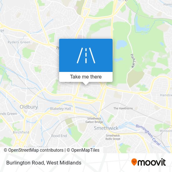 Burlington Road map