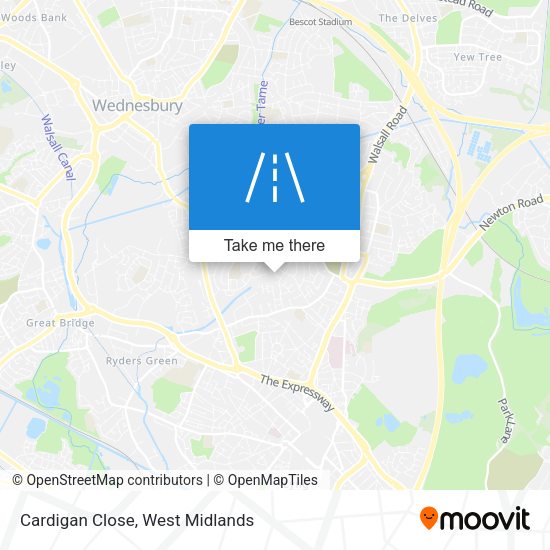 Cardigan Close map