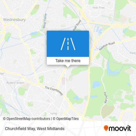 Churchfield Way map