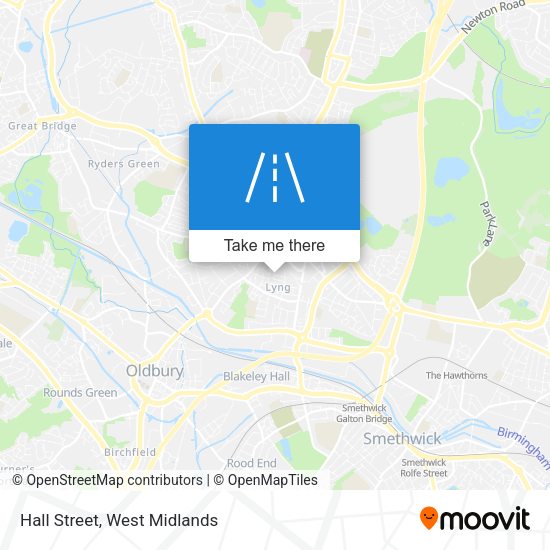 Hall Street map