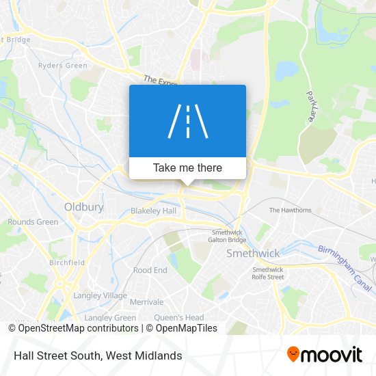Hall Street South map