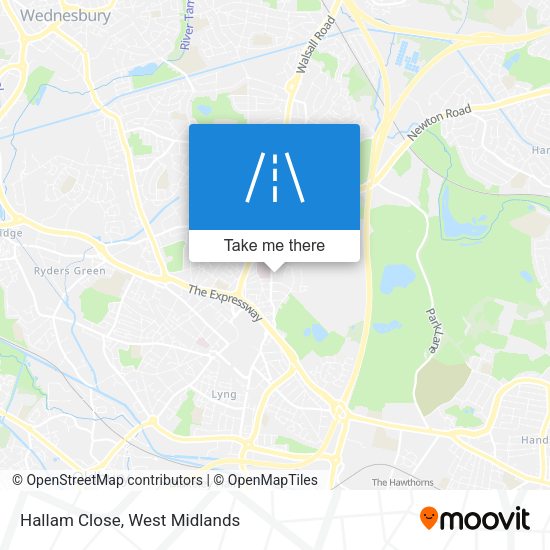 Hallam Close map