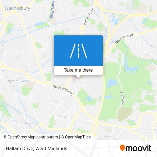 Hallam Drive map
