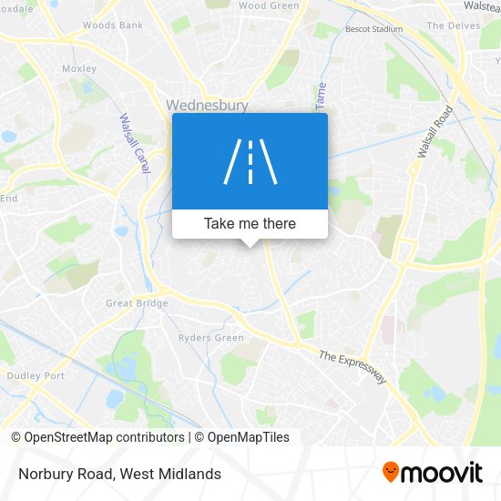 Norbury Road map