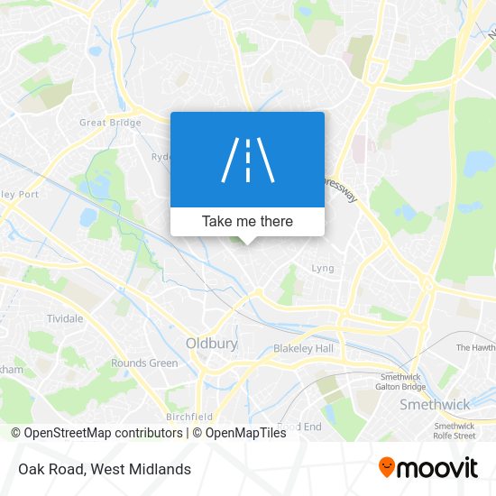 How to get to Oak Road, Greets Green And Lyng by bus, light rail or train?