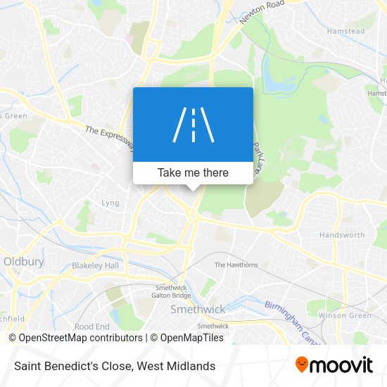 Saint Benedict's Close map