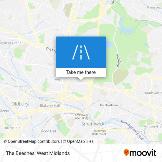 The Beeches map