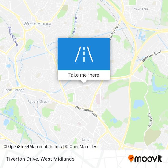 Tiverton Drive map