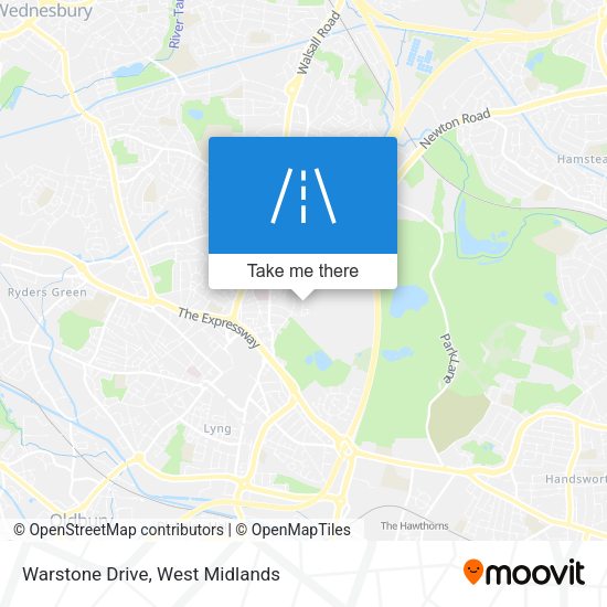 Warstone Drive map