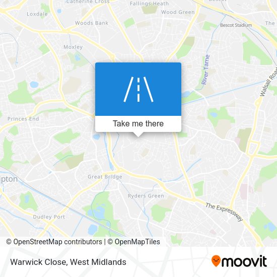 Warwick Close map