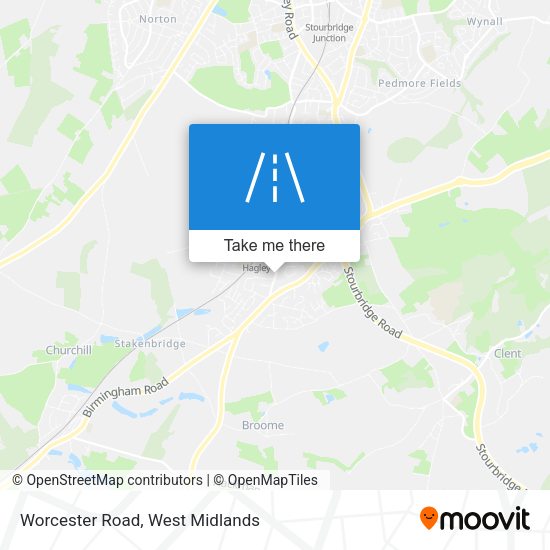 Worcester Road map