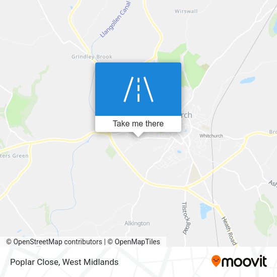 Poplar Close map