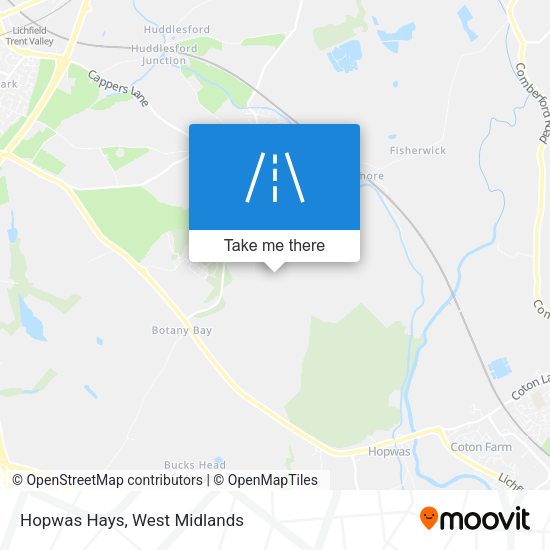Hopwas Hays map