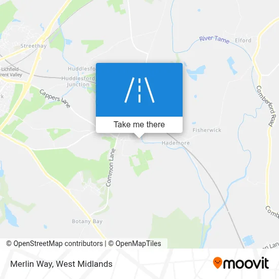 Merlin Way map