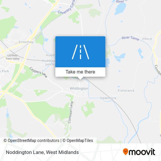 Noddington Lane map