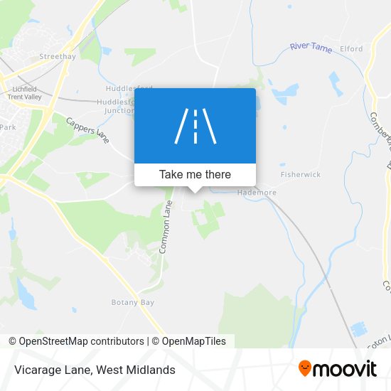 Vicarage Lane map