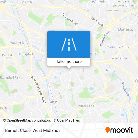 Barnett Close map