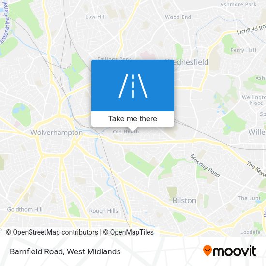 Barnfield Road map