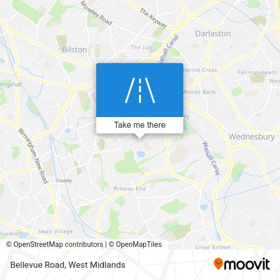 Bellevue Road map