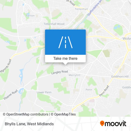 Bhylls Lane map