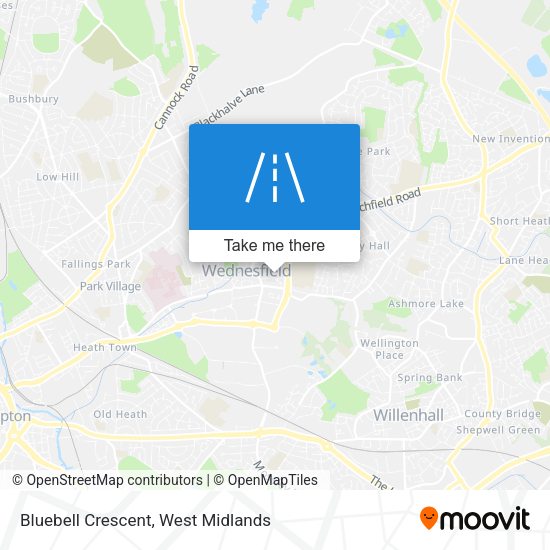 Bluebell Crescent map
