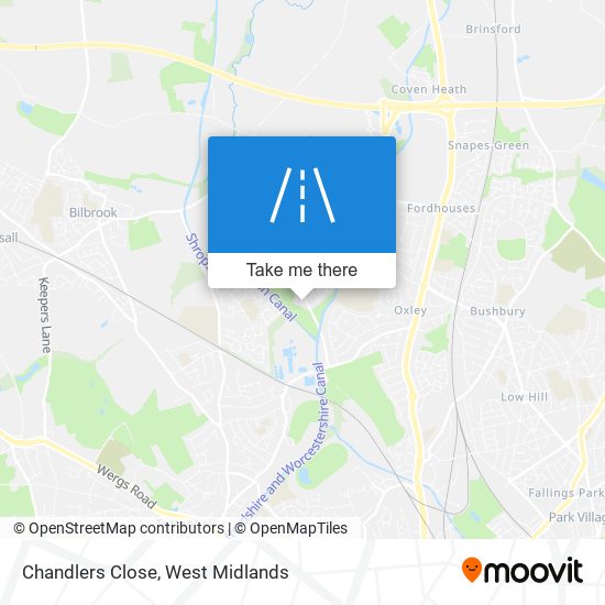 Chandlers Close map