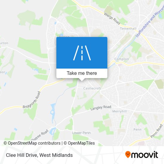 Clee Hill Drive map