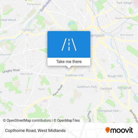 Copthorne Road map