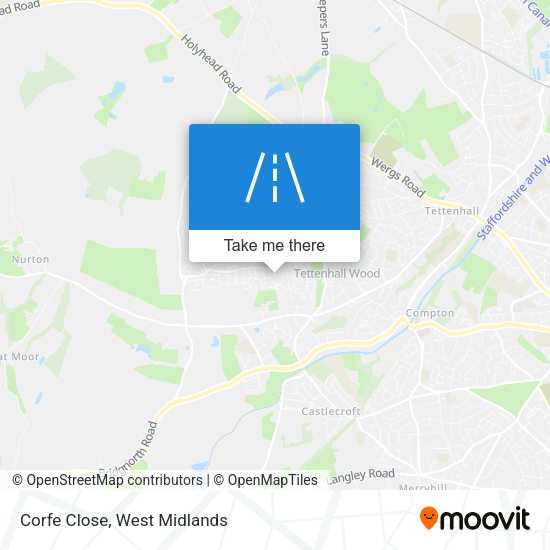 Corfe Close map
