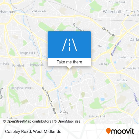 Coseley Road map