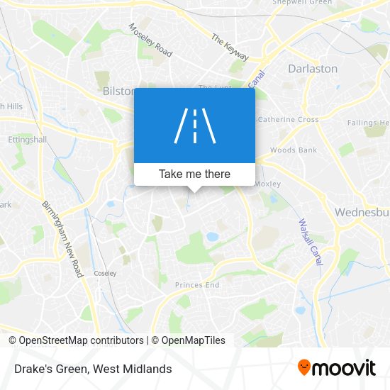 Drake's Green map