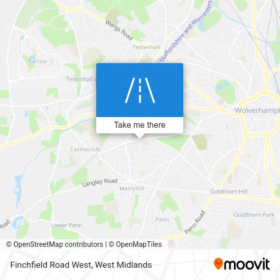 Finchfield Road West map