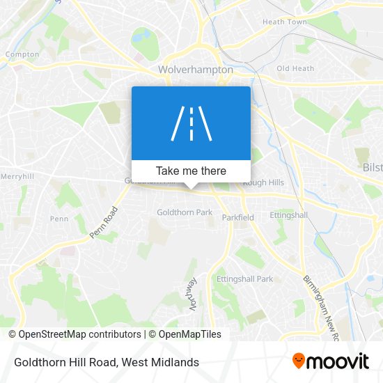 Goldthorn Hill Road map