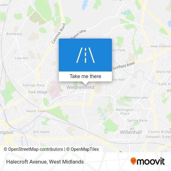 Halecroft Avenue map