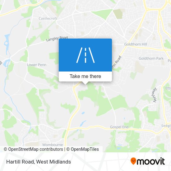 Hartill Road map