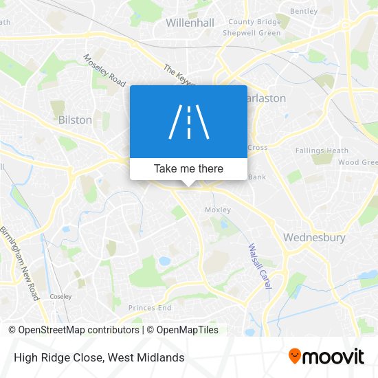 High Ridge Close map