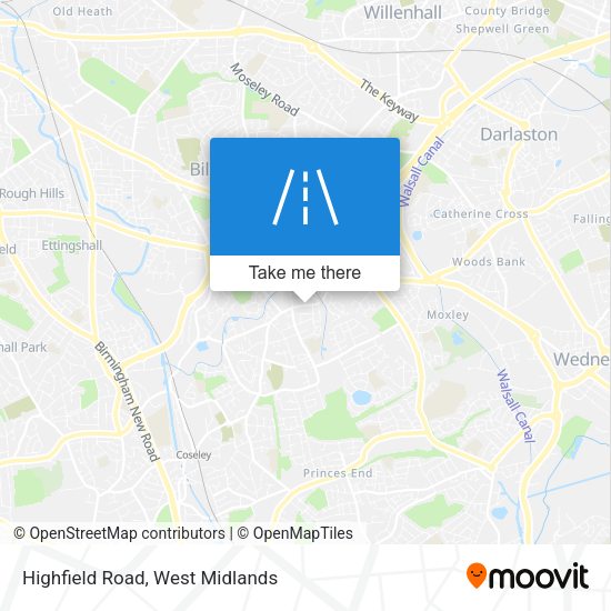 Highfield Road map