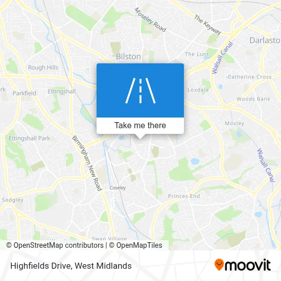 Highfields Drive map