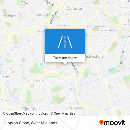 Hopton Close map