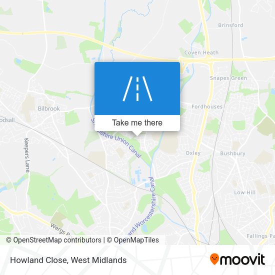 Howland Close map