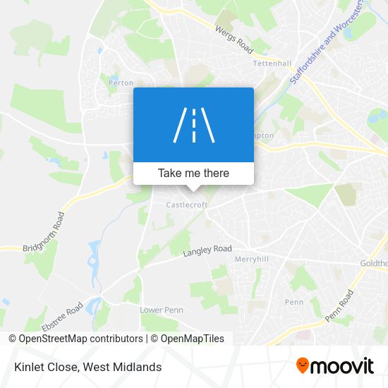 Kinlet Close map