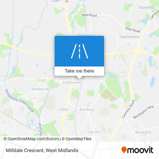 Milldale Crescent map