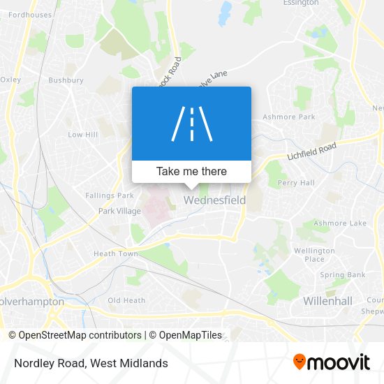 Nordley Road map