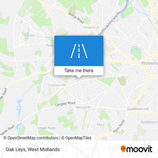 Oak Leys map