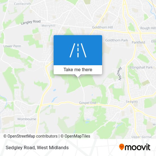 Sedgley Road map