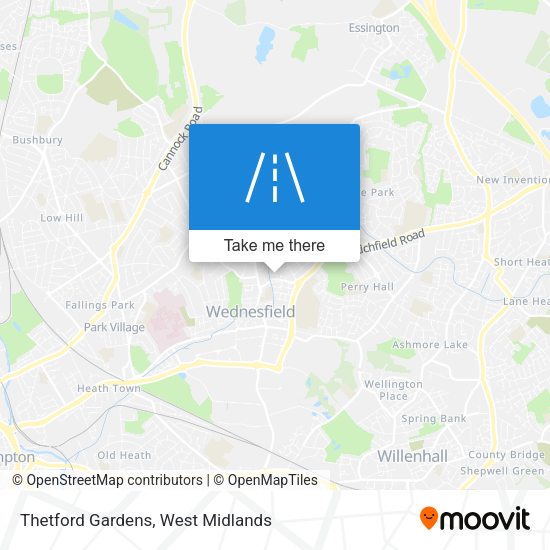 Thetford Gardens map