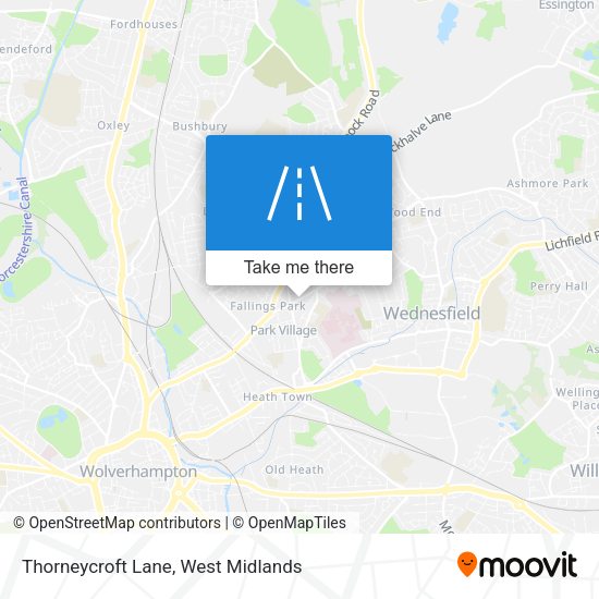 Thorneycroft Lane map